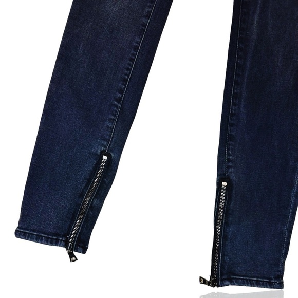 Frame Denim ‘Le Skinny De Jeanne’ Ankle Zip Jeans in “St. Quintin” Black Size 24 - Picture 6 of 12